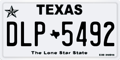 TX license plate DLP5492