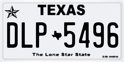 TX license plate DLP5496