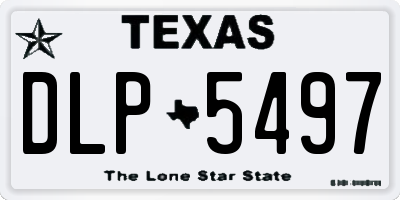 TX license plate DLP5497