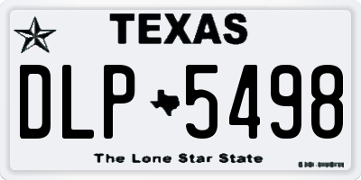 TX license plate DLP5498