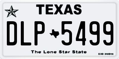 TX license plate DLP5499
