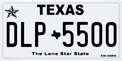 TX license plate DLP5500