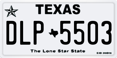 TX license plate DLP5503