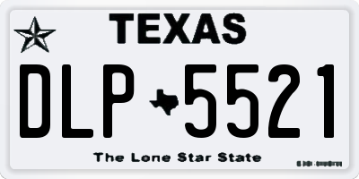 TX license plate DLP5521