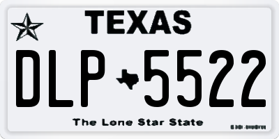TX license plate DLP5522