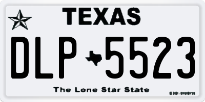 TX license plate DLP5523