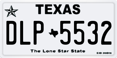 TX license plate DLP5532