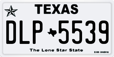 TX license plate DLP5539