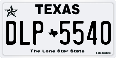TX license plate DLP5540