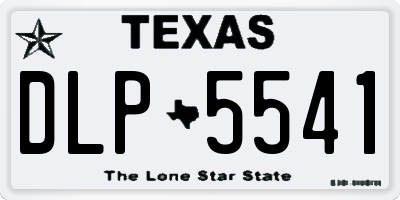 TX license plate DLP5541