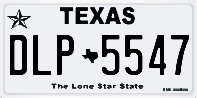TX license plate DLP5547