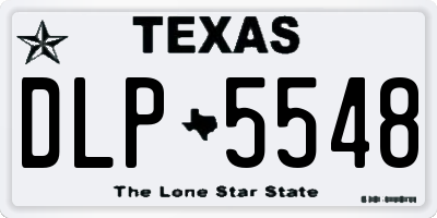 TX license plate DLP5548