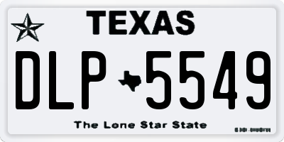 TX license plate DLP5549