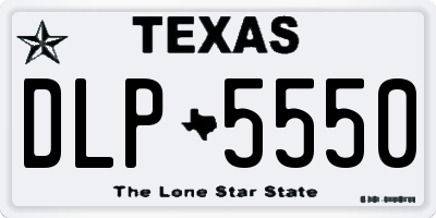 TX license plate DLP5550