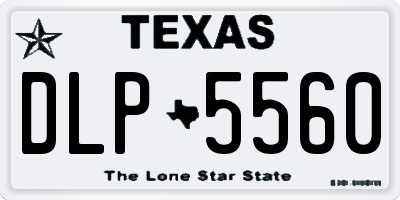 TX license plate DLP5560