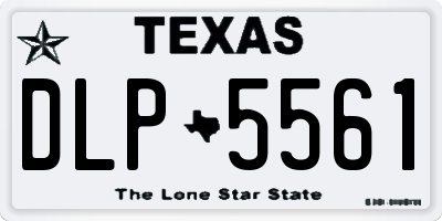 TX license plate DLP5561