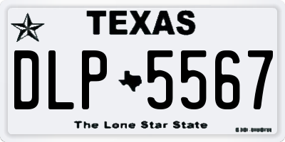 TX license plate DLP5567