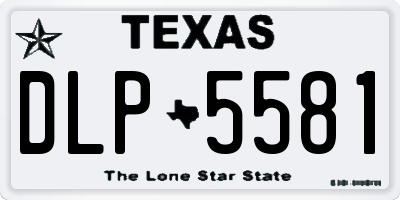 TX license plate DLP5581