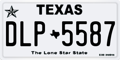 TX license plate DLP5587