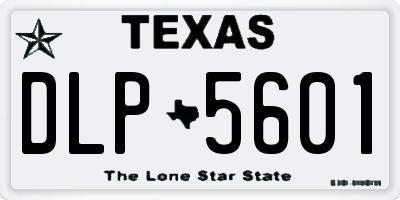 TX license plate DLP5601