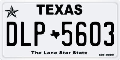 TX license plate DLP5603