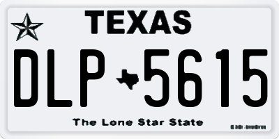 TX license plate DLP5615