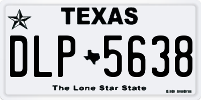 TX license plate DLP5638