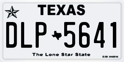TX license plate DLP5641