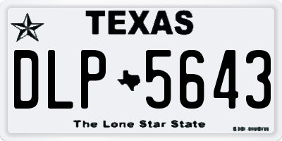 TX license plate DLP5643