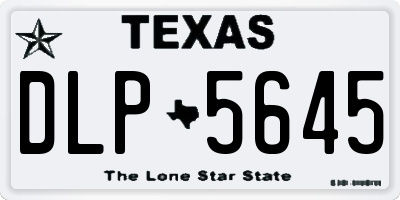TX license plate DLP5645