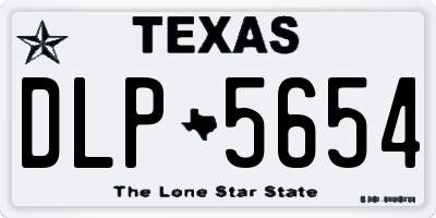 TX license plate DLP5654