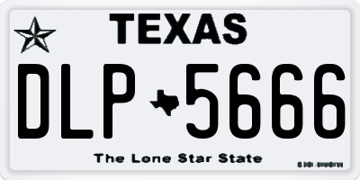TX license plate DLP5666