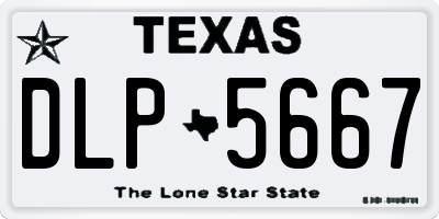 TX license plate DLP5667