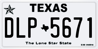 TX license plate DLP5671