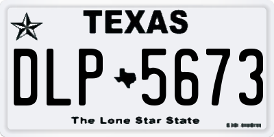 TX license plate DLP5673