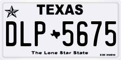 TX license plate DLP5675