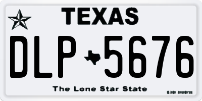 TX license plate DLP5676