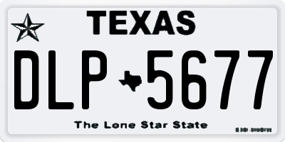 TX license plate DLP5677