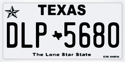 TX license plate DLP5680