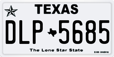 TX license plate DLP5685