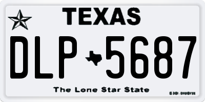 TX license plate DLP5687