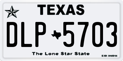 TX license plate DLP5703