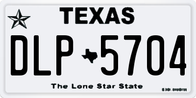 TX license plate DLP5704