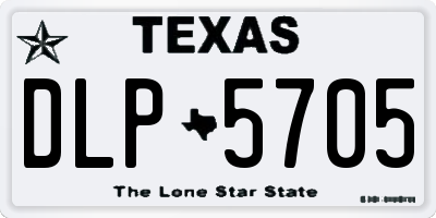 TX license plate DLP5705