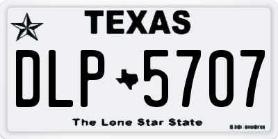 TX license plate DLP5707