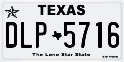TX license plate DLP5716