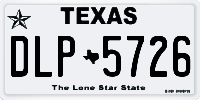 TX license plate DLP5726