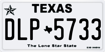 TX license plate DLP5733