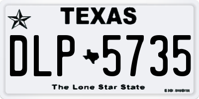 TX license plate DLP5735