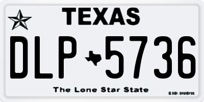 TX license plate DLP5736